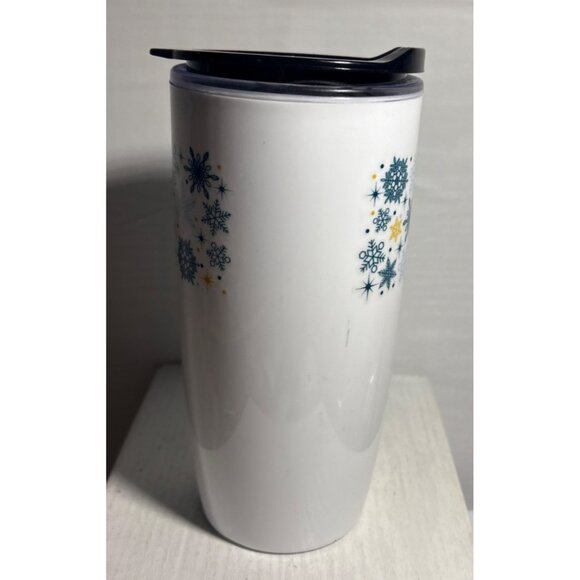 Bombardier Winter Snowflake Ceramic Travel Tumbler With Lid - Picture 3 of 6